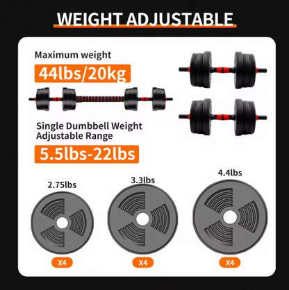 HomeKit VERSA-MAX: Adjustable Dumbbell to Barbell Set